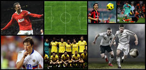 Football Sports Collage Photographs Wallpaper