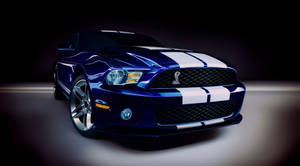 Ford Mustang Gt With Stripes Wallpaper