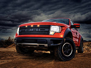 Ford Raptor In Gloomy Weather Wallpaper