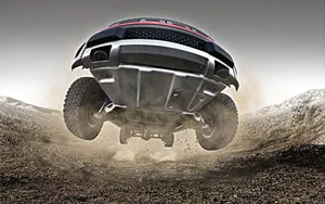 Ford Raptor Jumping Over Wallpaper