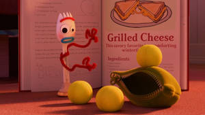 Forky And Peas-in-a-pod From Toy Story Wallpaper