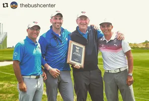 Former President George W. Bush Delivering A Powerful Speech Wallpaper