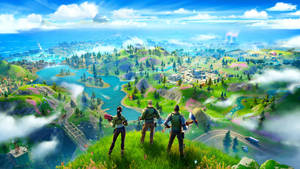 Fortnite 2560x1440 Three Characters Scenery Wallpaper