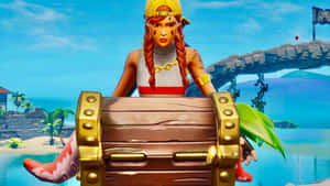 Fortnite Aura Skin Treasure Box Wallpaper