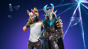 Fortnite Battle Royale Drift And Ragnarok Broken Glass Wallpaper