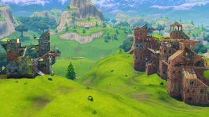 Fortnite Battle Royale Forts On Hill Wallpaper