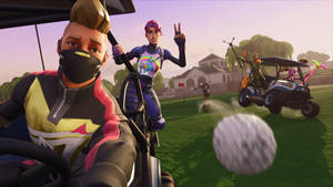 Fortnite Battle Royale Golf Carts Wallpaper