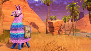 Fortnite Battle Royale Supply Llama In Desert Wallpaper