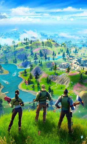 Fortnite Chapter 2 Season 6 On Mountain Top View Wallpaper