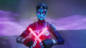 Fortnite Dark Bomberwith Neon Pickaxe Wallpaper