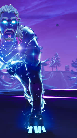 Fortnite Galaxy Bending Down Wallpaper