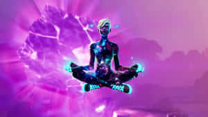 Fortnite Galaxy Cross-legged Wallpaper