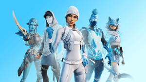 Fortnite Girls In Winter Skins Wallpaper