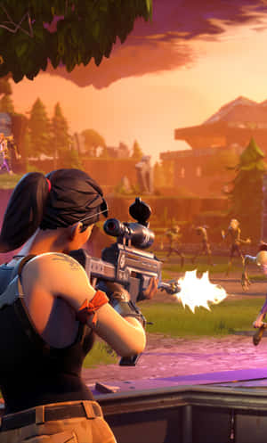 Fortnite Iphone Firing Wallpaper