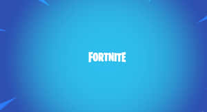 Fortnite Logo On A Blue Background Wallpaper