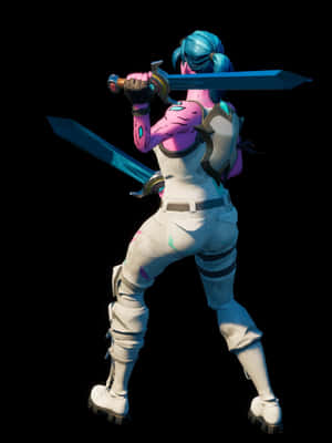 Fortnite Pink Ghoul Trooper Character Pose Wallpaper