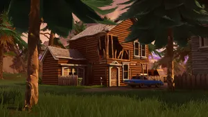 Fortnite Thumbnail Wooden House Wallpaper