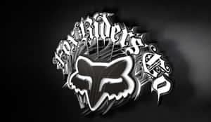 Fox Riders Logo In Black And White Wallpaper