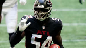 Foyesade Oluokun In Atlanta Falcons Versus Carolina Panthers 2022 Wallpaper