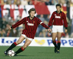 Franco Baresi In Action At The 1983 Fifa World Cup Wallpaper