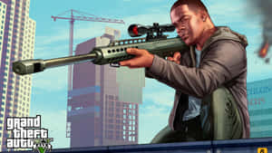 Franklin On Sniper Gta 5 1920x1080 Wallpaper