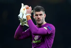 Fraser Forster Holding His Gloves Wallpaper