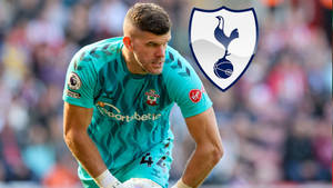 Fraser Forster Tottenham Hotspur Fc Logo Wallpaper