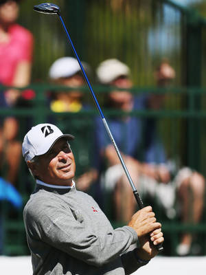 Fred Couples Holding Golf Club Wallpaper