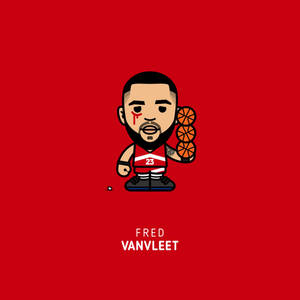 Fred Vanvleet Chibi Art Style Wallpaper