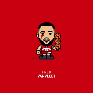 Fred Vanvleet Chibi Art Style Wallpaper