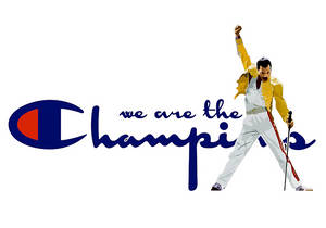 Freddie Mercury Champion Logo Wallpaper