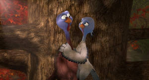 Free Birds Jenny And Reggie Hugging Wallpaper