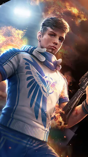 Free Fire Character Luqueta Wallpaper