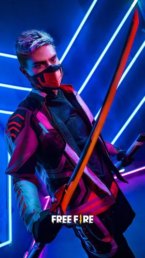 Free Fire Chrono Red Sword Wallpaper