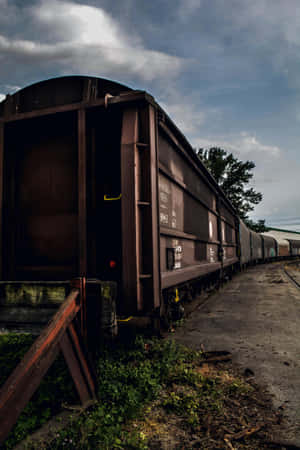 Freight Trainat Dusk Wallpaper