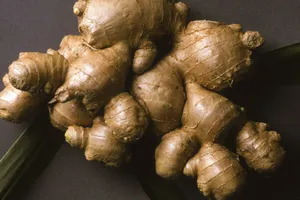 Fresh Ginger Rhizome Vegetable Extreme Close Up Wallpaper