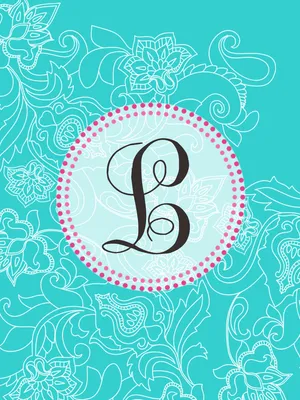 Fresh Green Cursive Letter L Wallpaper