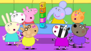 Friends And Peppa Pig Ipad Wallpaper