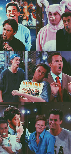 Friends Tv Show Chandler Bing Collage Wallpaper