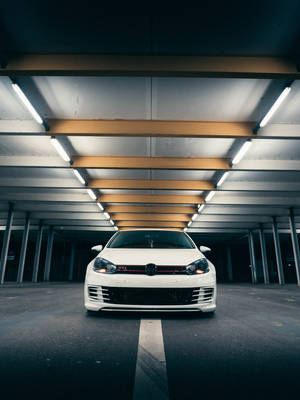 Front View White Vw Golf Gti Wallpaper