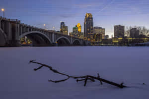 Frozen Mississippi River Wallpaper