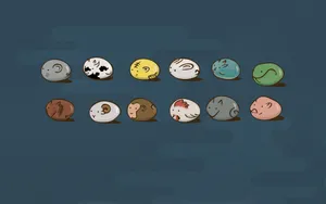 Fruits Basket Mini Zodiac Sign Animals Wallpaper