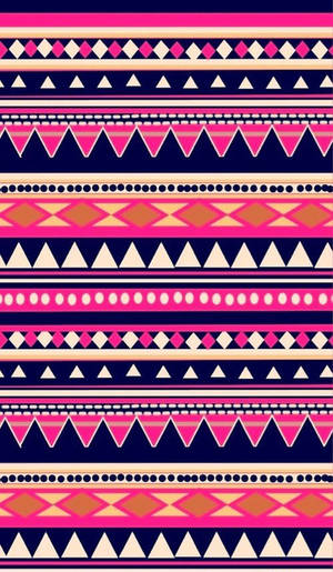 Fuchsia Pink Tribal Pattern Wallpaper