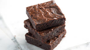 Fudgy Brownies Slices Wallpaper