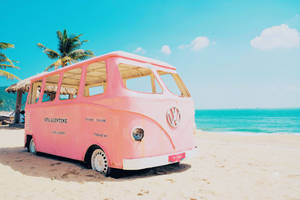 Full 4k Desktop Minibus Byt The Beach Wallpaper