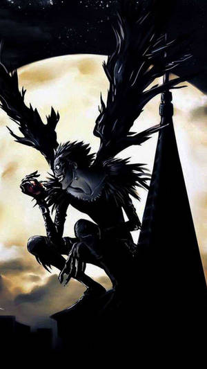 Full Moon And Ryuk From Death Note Iphone Wallpaper