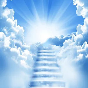 Funeral Blue Sky Stairway Wallpaper
