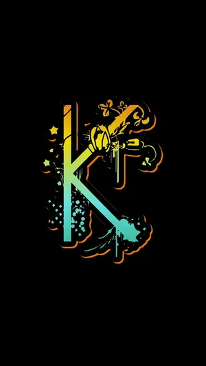 Funky And Decorative Letter K Initial Wallpaper