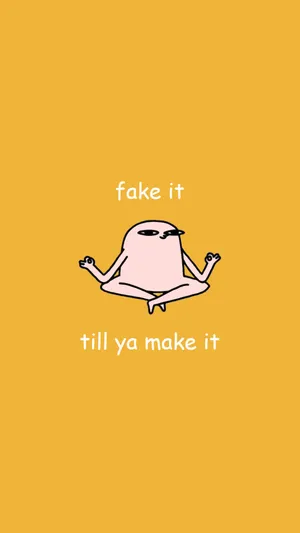 Funny Aesthetic Fake Meditating Wallpaper