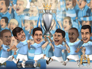 Funny And Cute Manchester City Fc Caricatures Wallpaper